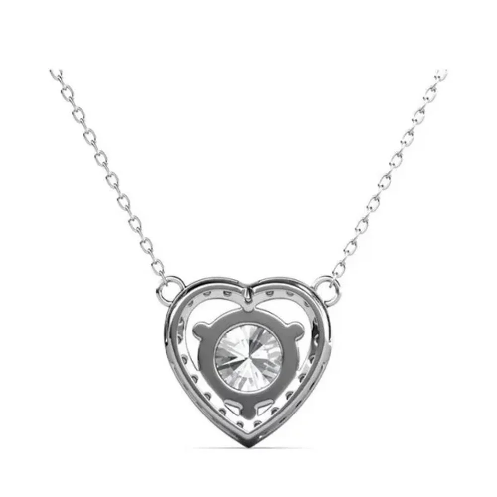 Certified 1ct. t.w. Moissanite Diamond Heart Necklace NEW - Picture 5 of 13